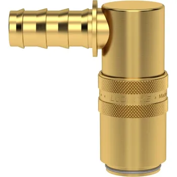 ESHG 16 T-90AB (rychlospojka ESHG 16mm Push-lock 90°, ventil, DN13, mosaz)