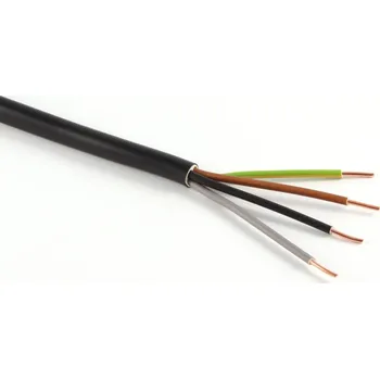 elektrický kabel Kabel CYKY 4 x 10 J (žlutozelená-hnědá-černá-šedá)