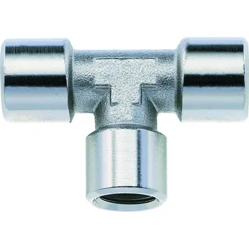 Fitinka VTT200-14 (T-kus 1/4" FFF, mosaz nikl.)