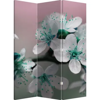 Paraván LuxusniObrazy.cz Paraván - Květ - tyrkysový