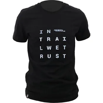 Pánské tričko tričko ROCK MACHINE In Trail We Trust černo/bílé XXL