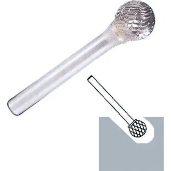 Fréza Fréza z tvrdokovu Klingspor HF100D Průměr (mm): 8, Výška (mm): 6, Celková délka (mm): 52, Průměr stopky (mm): 6, Ozubení: 6