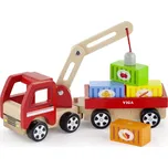 VIGA Dřevěný autojeřáb s nákladem