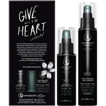 Kosmetická sada Paul Mitchell Awapuhi Wild Ginger Natural Texture Duo Vánoční Sada - Olej 100 ml + sprej na vlny 150 ml Dárková sada