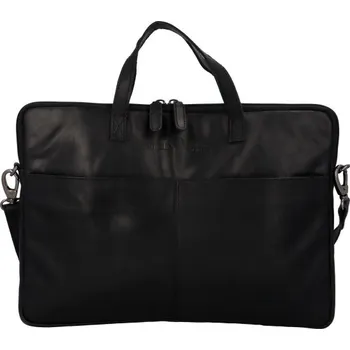 Pánská aktovka Green Wood Luxusní kožená business taška Teodoe černá