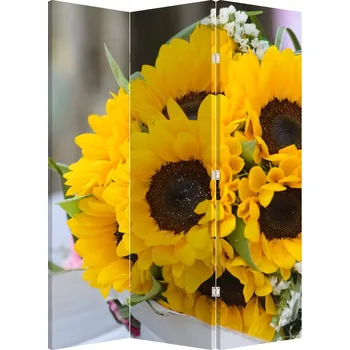 Paraván LuxusniObrazy.cz Paraván - Svatební kytice ze slunečnic
