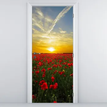 Fototapeta LuxusniObrazy.cz Fototapeta na dveře - Pole vlčích máků