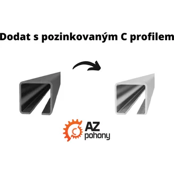 Příplatek za dodání s pozinkovaným C profilem k sadám AZP608 a AZP605a