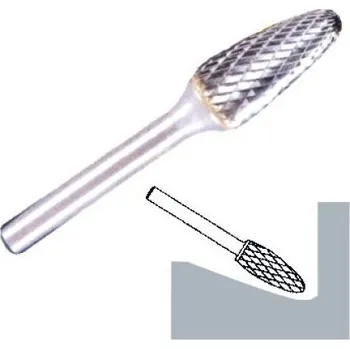 Fréza Fréza z tvrdokovu Klingspor HF100F Průměr (mm): 8, Výška (mm): 20, Celková délka (mm): 65, Průměr stopky (mm): 6, Ozubení: 6