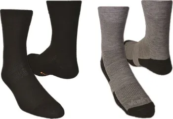Pánské termo ponožky Vavrys Light Trek CMX 2020 2pack černé/šedé 40-42