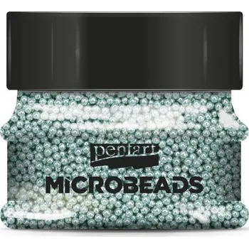 Dětské zboží Pentart Korálky skleněné MICROBEADS PENTART 40 g MENTOLOVÁ