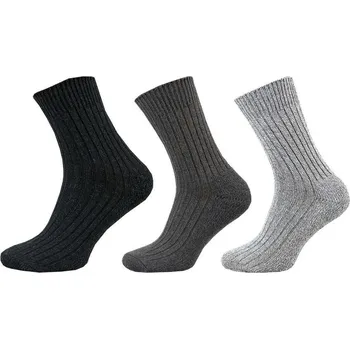 Dámské ponožky NOVIA Zimní ponožky Sibiř klasik 1213 Barva: světle šedá, Velikost: 36-38