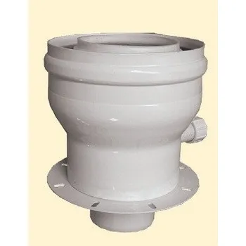 Kouřovod Příruba DN60/100 x DN80/125, L-130mm, PPs/Al-kondenzační