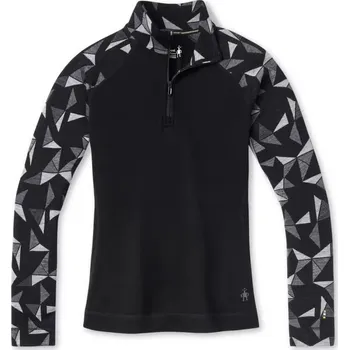 Smartwool W MERINO 250 BL PATTERN 1/4 ZIP BOXED black pinwheel spodní prádlo