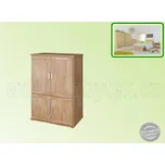 Skříň Beta 2D - Praktik BUK Provedení skříně: Celošatní, Moření: Třešeň