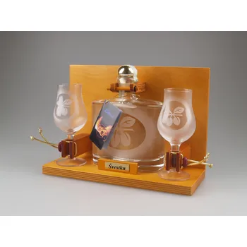 Likér SADA TASCHEN ŠVESTKA +2x SKLENIČKY 40% 0,5l (holá láhev)