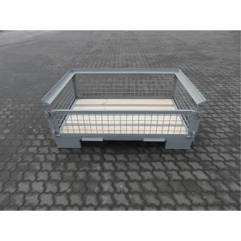 Gitterbox poloviční s výklopným víkem 800x1200x500 šedá ral 7030