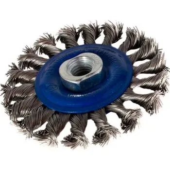 Brusný kotouč Ocelový okružní kartáč 100mm, copánkový SS 0,50, závit M14x2 - NEREZ MAGG BL97024N