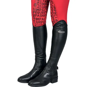 Chapsy EQUESTRO Minichapsy kožené Dunster Equestro, černé M