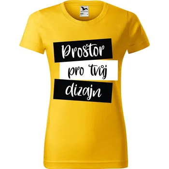 Dámské tričko s vlastním potiskem Barva: Žlutá, Velikost: 2XL