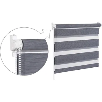 Roleta ZEBRA-SHOP Roleta DEN A NOC / MINI / ZATEMŇUJÍCÍ / TM.ŠEDÝ MELÍR / BH 2905 Barva mechanizmu: hnědá, Výška: 150, Šířka: 41