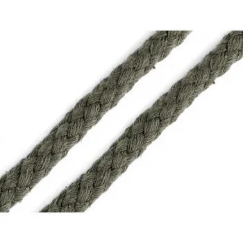 Příze Oděvní šňůra na vak Ø8 mm splétaná, barva 8 zelená khaki