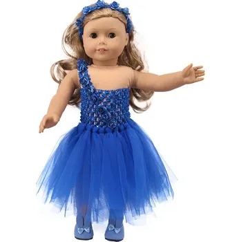 Nádherné šatičky pro American girl a Baby Born Varianty: Modré s růžemi