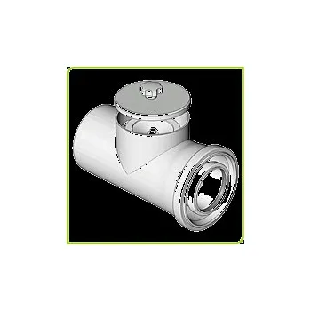 Kouřovod BRILON kontrolní T-kus DN 100/60 přímý koaxiální