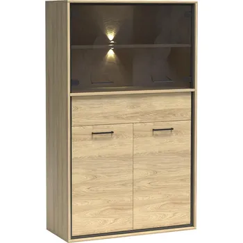 Knihovna Mediolan - vitrína M5 - natural hikora