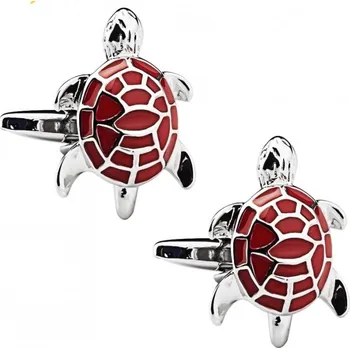 Manžetový knoflíček Manžetové knoflíčky želva Červená