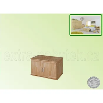 Šatní skříň Nádstavec Omega 2D 190 BUK Materiál: Buk, Moření: Bílá transparent