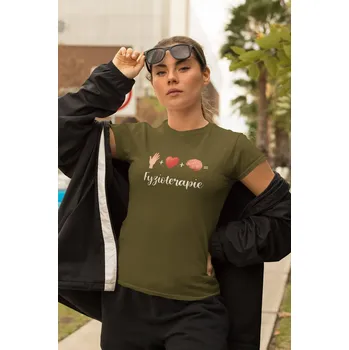 Dámské tričko Dámské tričko Fyzioterapie Barva: Khaki, Velikost: XL