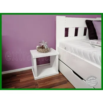 Postel Noční stolek Karel 146 BUK Materiál: Buk, Moření: Světle šedá