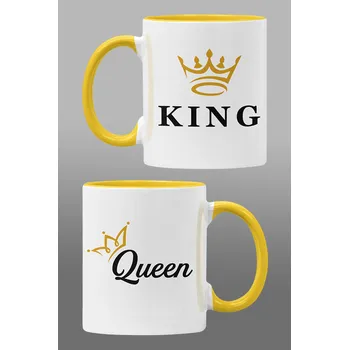 Hrnky pro zamilované KING/QUEEN Barva: Žlutá