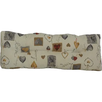 Podsedák Polstr na paletový nábytek - 120 x 40 cm - srdce