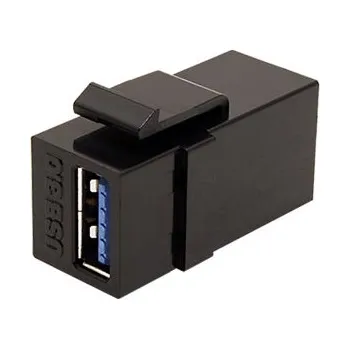 Elektrický konektor InLine Keystone spojka USB3.0 A(F) - USB3.0 A(F), 1:1, černá (76202L) - 12.42.0113