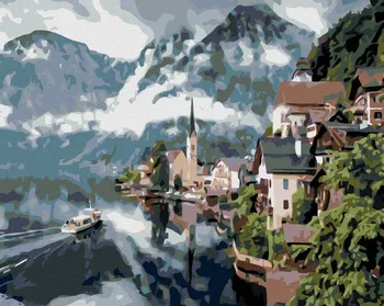 Zuty Malování podle čísel Hallstatt 40 x 50 cm