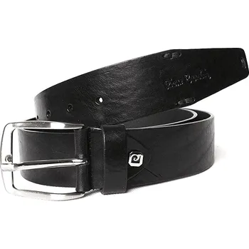 Oblečení a móda Černý pánský kožený opasek Pierre Cardin 7500 délka 130/115 cm