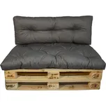 LKV Lomnice Polstr na paletový nábytek s opěrkou - šedý