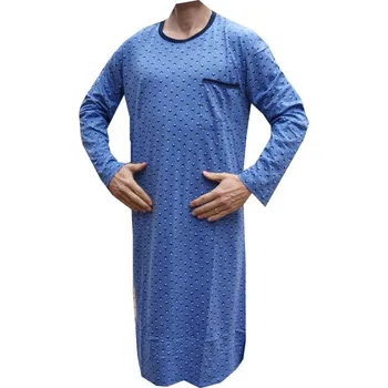 Pánská noční košile xcena Bavlněná noční košile dl rukáv nový typ Velikost: XXXXXL