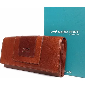 Dámská luxusní kožená peněženka Marta Ponti no. B530 hnědo-tmavěhnědá | KabelkyproVas.cz