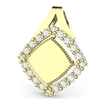 Přívěsek Zlatý přívěsek KOSTKA se zirkony 6620255