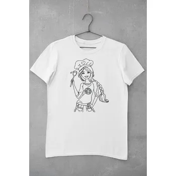 Dětské tričko vymaluj si Barbie kuchařka Velikost: 158