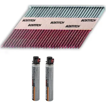 Dílna Bostitch PT31R90G12FC KONVEXNÍ POZINKOVANÉ hřebíky PT 3,1 x 90 mm+ 2x plynová bombička, 2 200 ks, spojené papírovou páskou