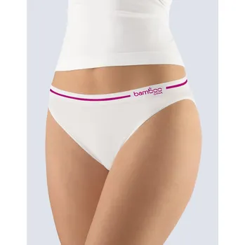 Kalhotky Gina Výhodné balení 5 kusů - Dámské kalhotky Bamboo úzký bok 00024P Barva/Velikost: bílá, višňová / S/M