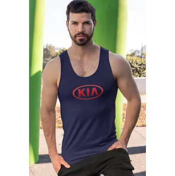 Pánské tílko Pánské tílko s logem auta Kia Barva: Kráľovská modrá, Velikost: L