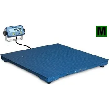 Průmyslová váha plošinová váha FLM 1500kg / 500g, 1250 x 1000mm, lak. ocel, EU ověření (váha s rozměrem plošiny 1250x1000x120mm, včetně indikátoru DFWL)
