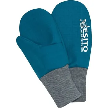 Rukavice ESITO Zimní palcové rukavice s beránkem petrolejové 3-4 roky