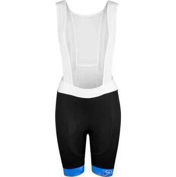 Cyklistické kalhoty Force kraťasy GEM LADY se šráky a vložkou (černá/modrá)