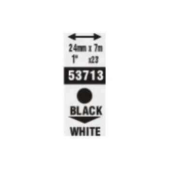 Pásek do tiskárny Pásky D1 standardní - 24 mm x 7 m / černý tisk / bílá páska